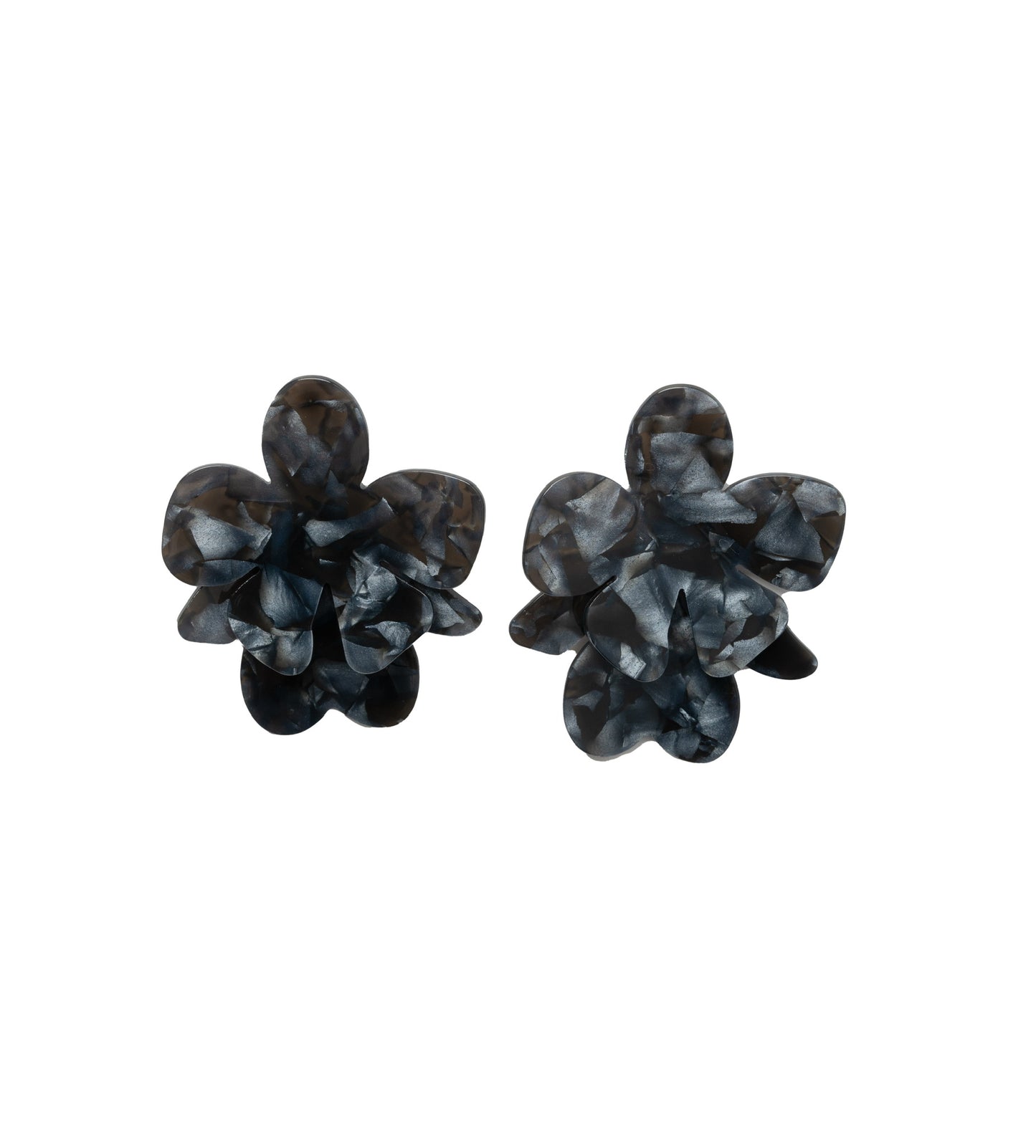 Onyx Flower Earring