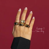 Vintage 2 Stone Ring