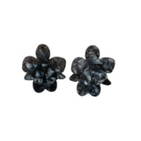 Onyx Flower Earring