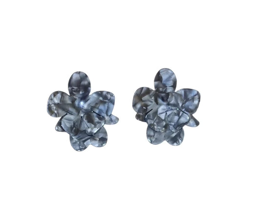 Onyx Flower Earring